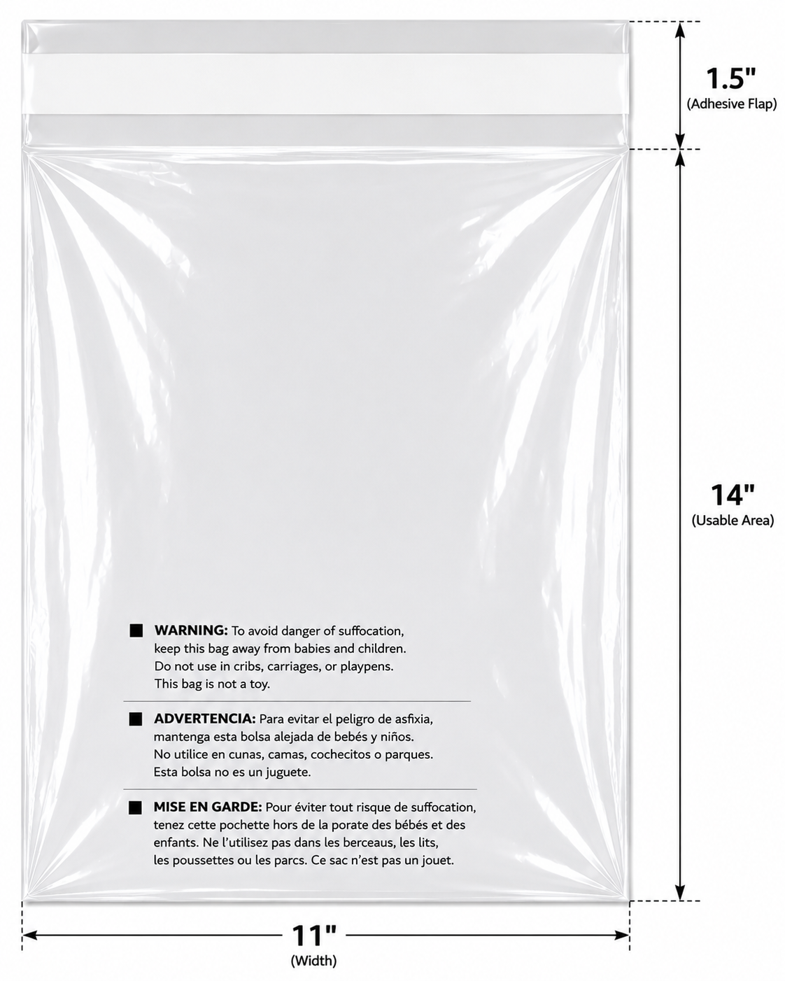 Permanent Seal Poly Bags