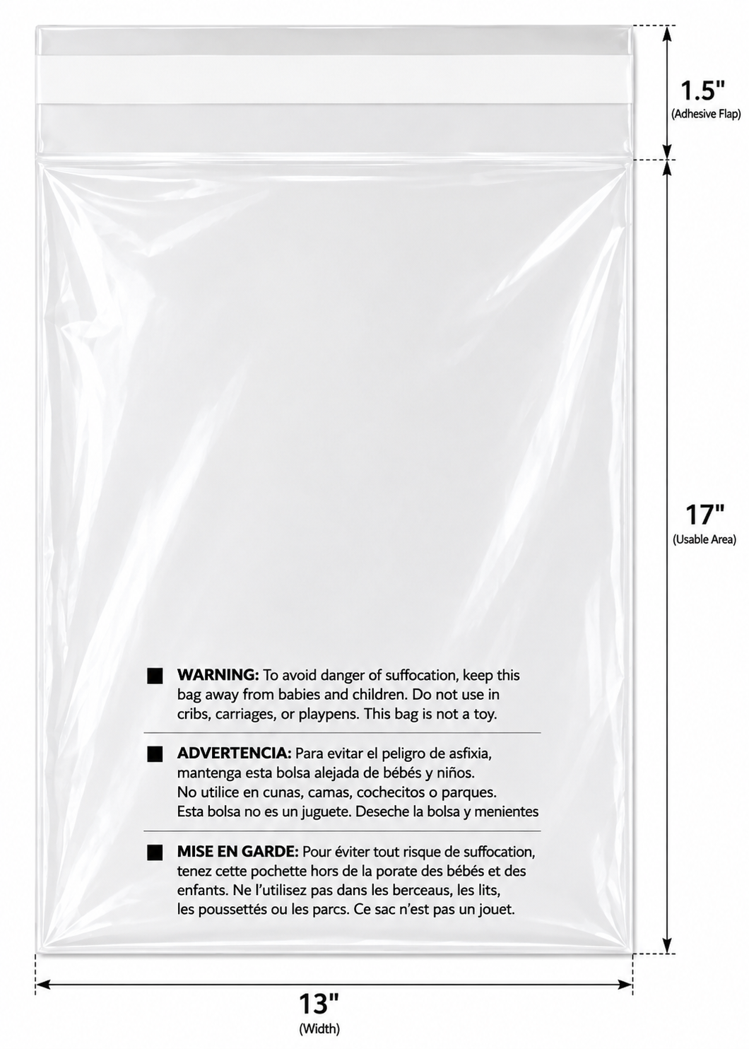 Permanent Seal Poly Bags