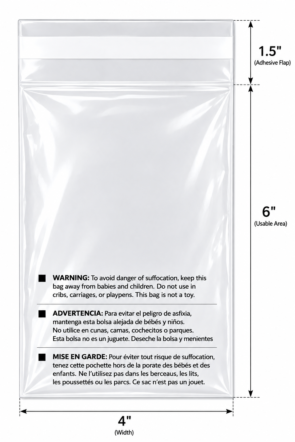 Permanent Seal Poly Bags