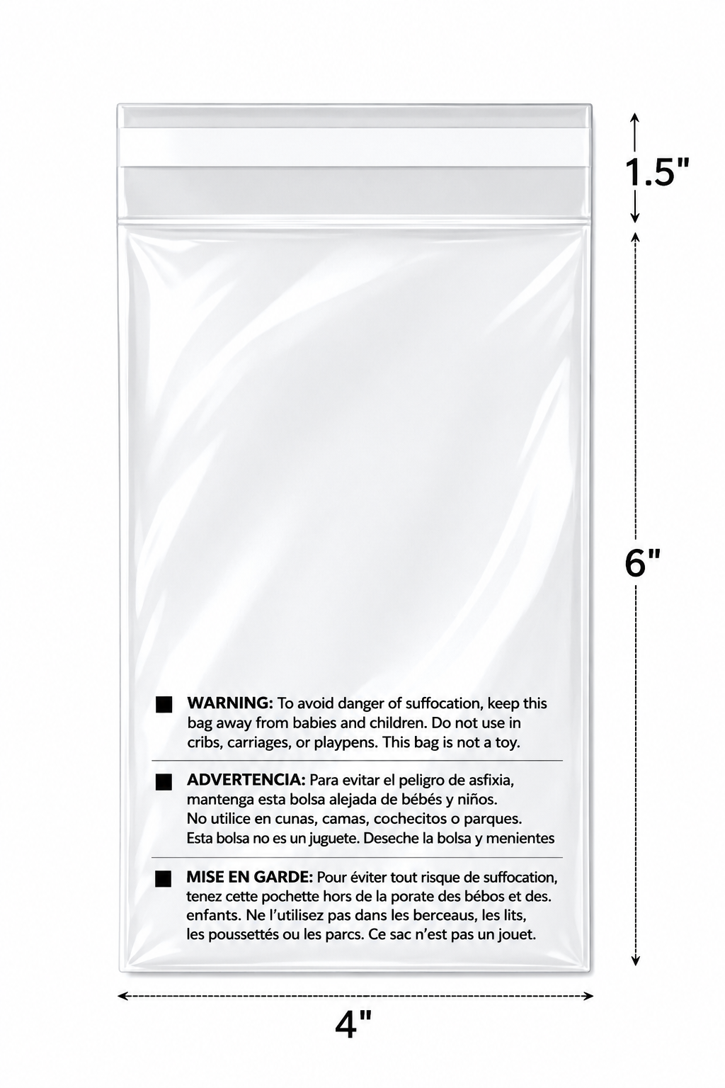Permanent Seal Poly Bags