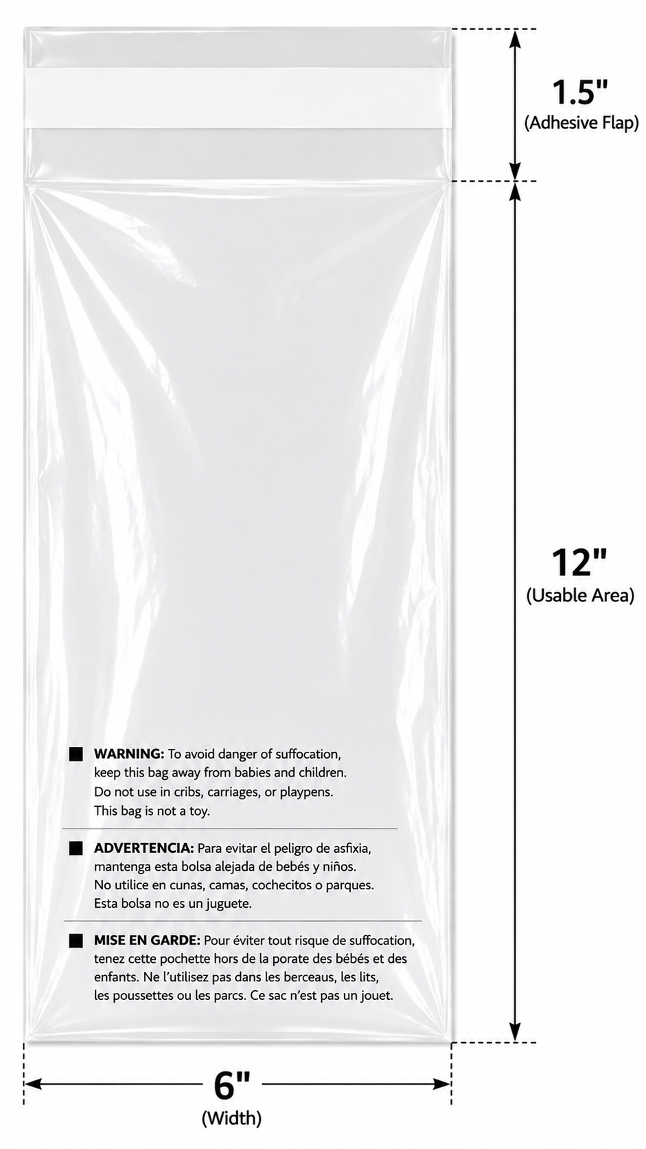 Permanent Seal Poly Bags