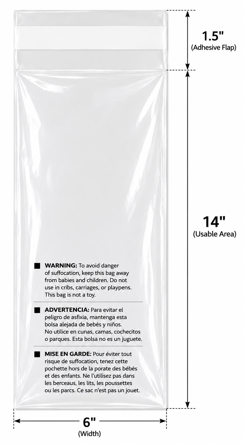 Permanent Seal Poly Bags