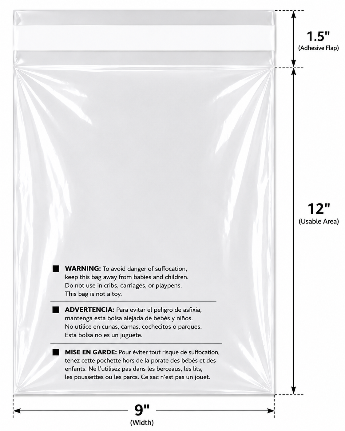 Permanent Seal Poly Bags
