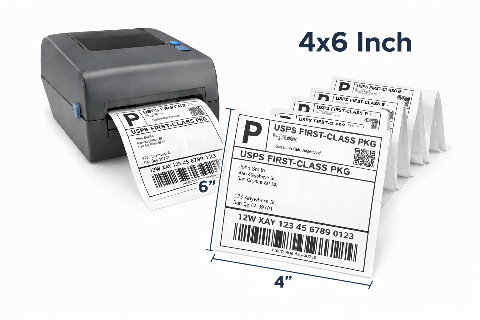 Thermal Shipping Labels Fanfold